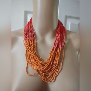 Nwt New Direction $26 women's multi colored layered beaded necklace